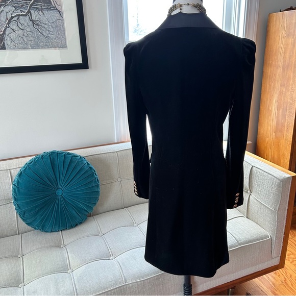 Black Velvet Blazer Dress - Picture 3 of 4